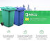 EN 840 Prostokątne pojemniki do recyklingu z pokrywką, przechowywanie recyklingu ISO9001 na zewnątrz