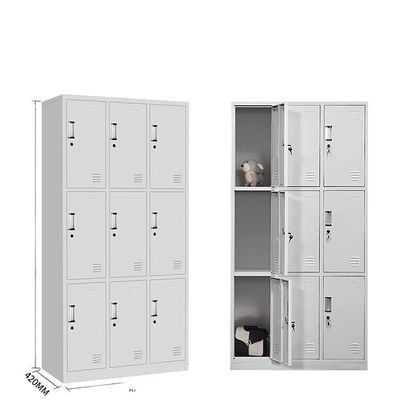 9 drzwiowa szafka do przechowywania metalowych szafek z powłoką proszkową ISO9001