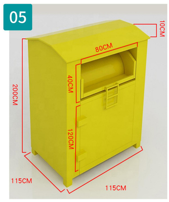 Prostokątne żółte pojemniki na darowizny ISO 9001 Zrównoważone